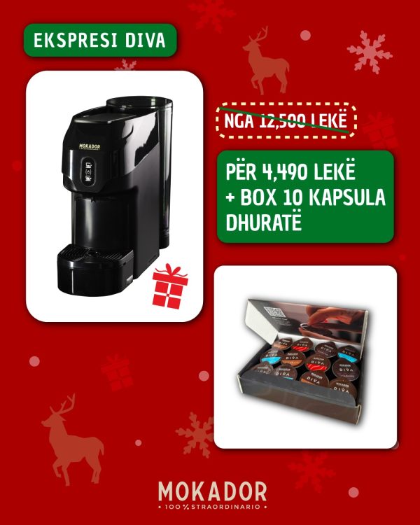 Aparat Ekspresi Mokador Diva + 10 kapsula dhurate FALAS